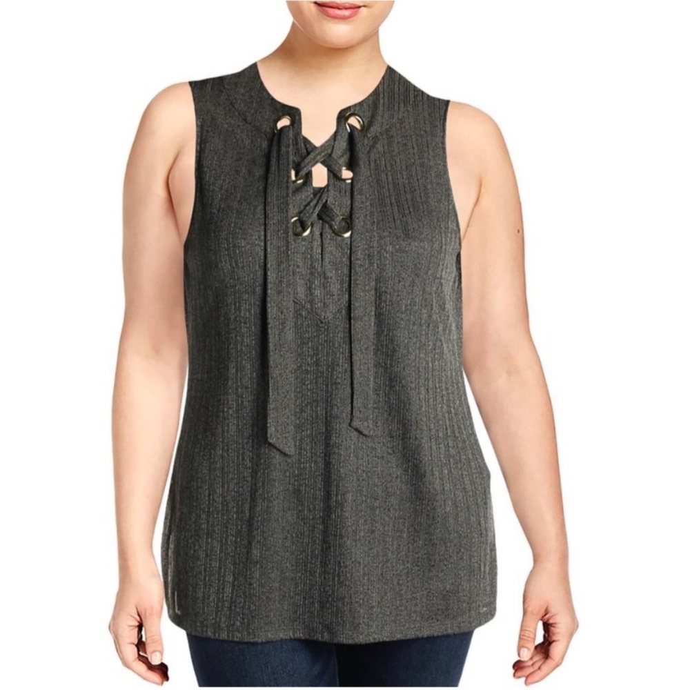 Michael Kors Sleeveless Blouse Metallic Size XL New w/Tag
